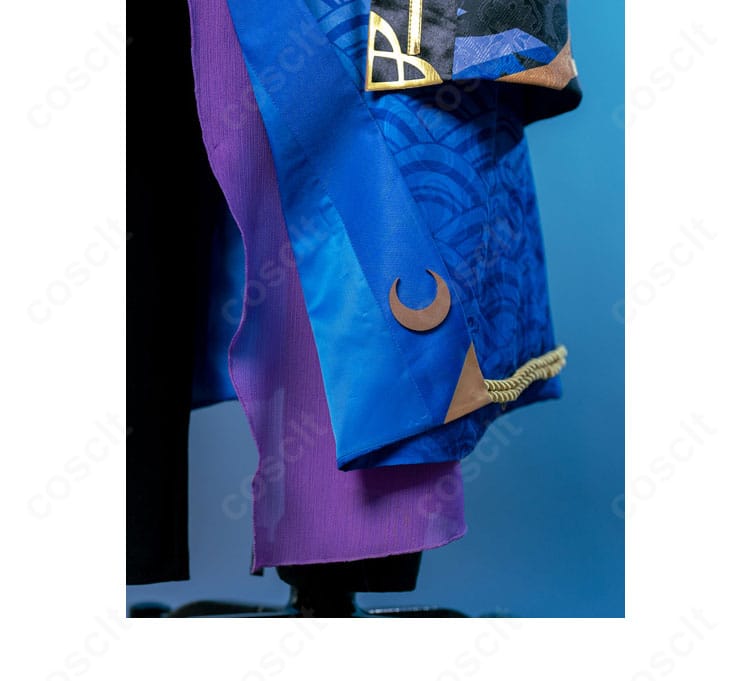 月隠れの宴 コスプレ衣装 裾周りの装飾ディテール。縁取りと配色の仕上げを確認できる。