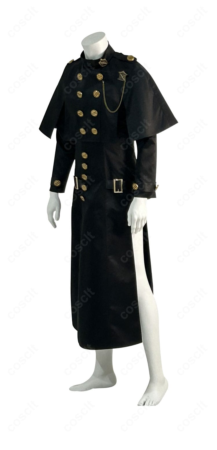 FF14 ヨルハ五一式軍装:術 コスプレ衣装の側面。立体裁断による流れるラインとスタイルアップ効果がわかる角度