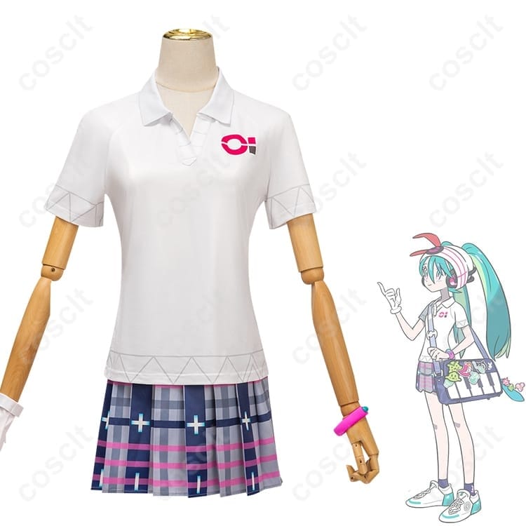 ポケモン×初音ミク エスパーミク コスプレ 高再現で軽やか、イベント・撮影に最適 - 2枚目の画像