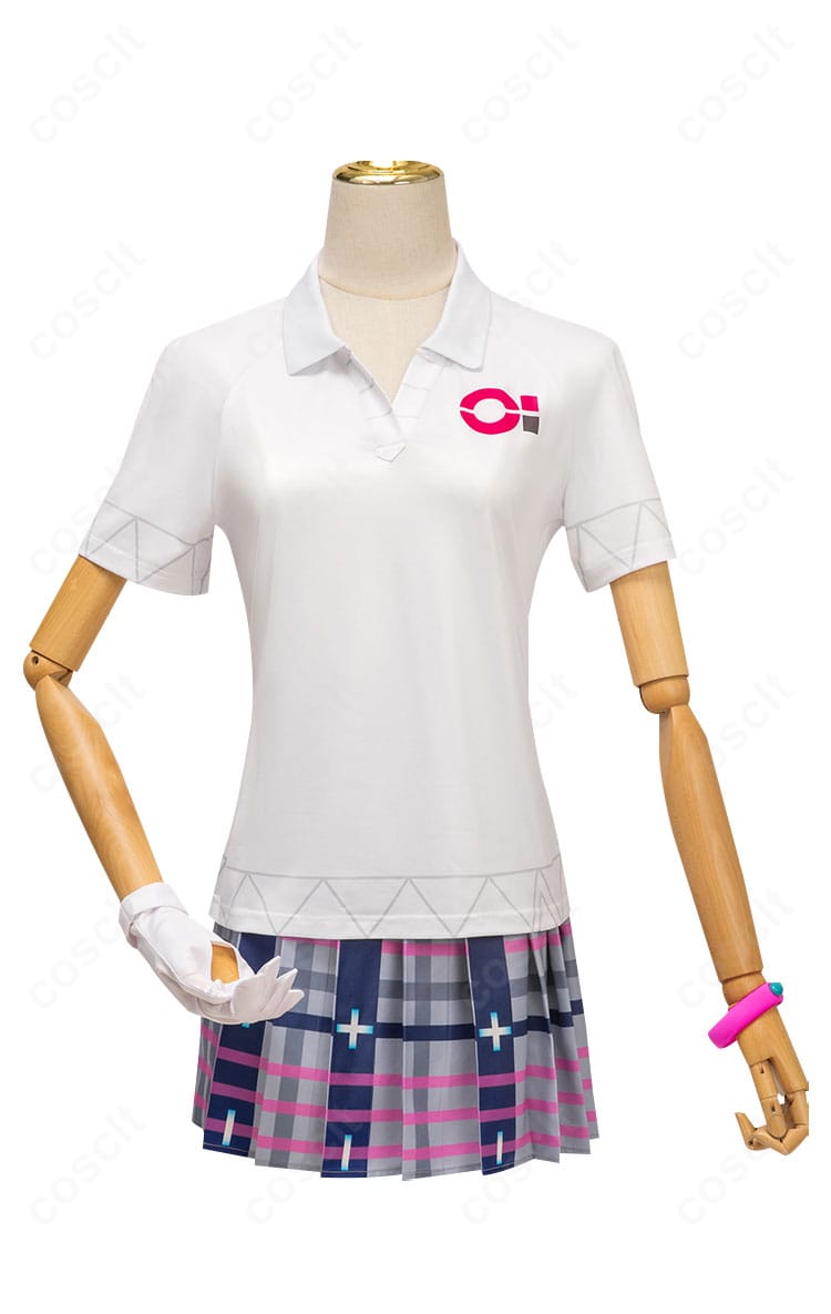 ポケットモンスター×初音ミク Project VOLTAGE エスパーミク衣装の正面全体。配色とシルエットを忠実に再現した高品質仕上げ。