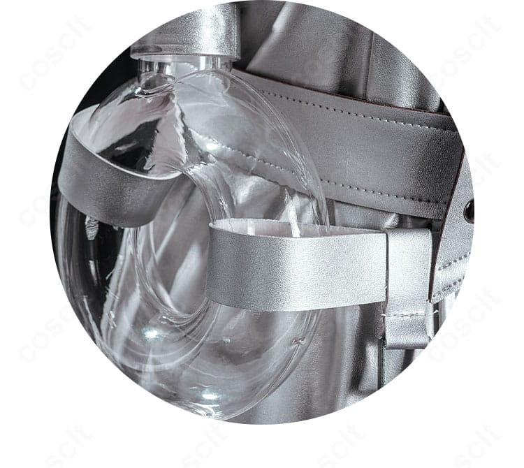 戚十一（骨董商）菌糸研究の右側輪環装飾。質感と固定方法が分かるアップ