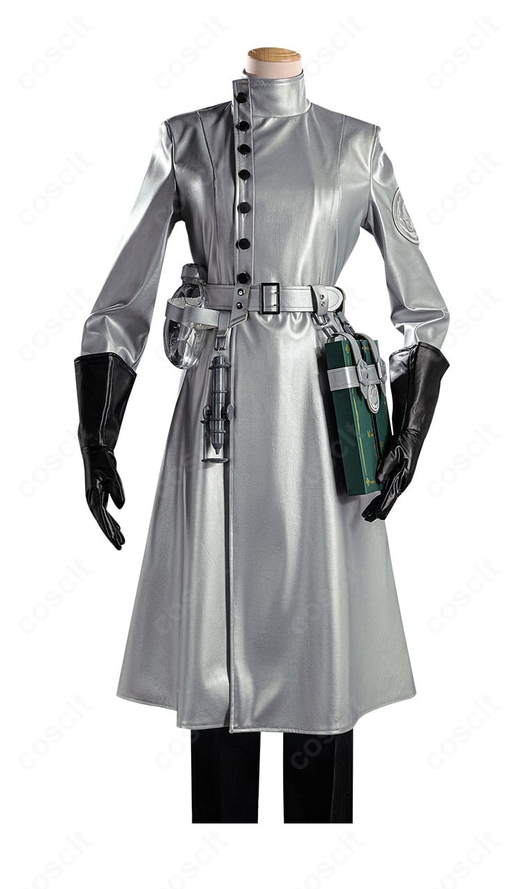 戚十一（骨董商）菌糸研究のコスプレ衣装。配色と装飾を忠実再現したフロント詳細