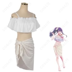 【推しの子】星野アイ 水着（青ビスチェ＋白スカート）高再現コスプレ｜軽やかで撮影映え - 2枚目の画像（サムネイル）