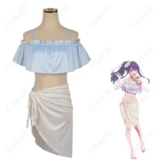 【推しの子】星野アイ 水着（青ビスチェ＋白スカート）高再現コスプレ｜軽やかで撮影映え - 5枚目の画像（サムネイル）