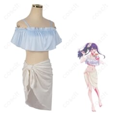 【推しの子】星野アイ 水着（青ビスチェ＋白スカート）高再現コスプレ｜軽やかで撮影映え - 6枚目の画像（サムネイル）