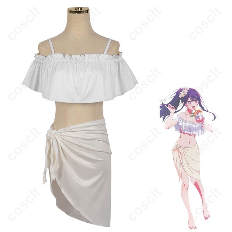 【推しの子】星野アイ 水着（青ビスチェ＋白スカート）高再現コスプレ｜軽やかで撮影映え - 9枚目の画像