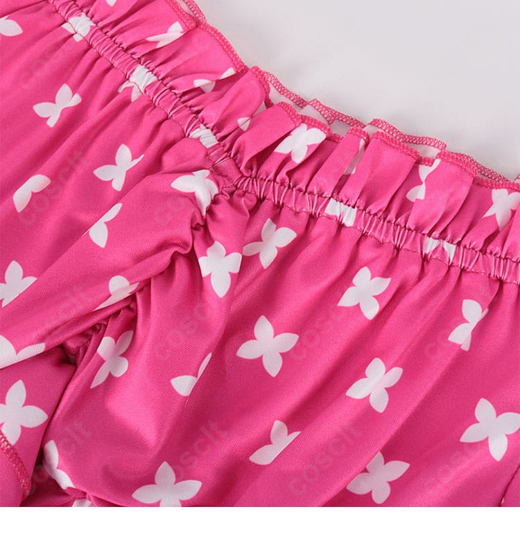 【推しの子】星野ルビー 水着コスプレ 襟元ディテール。アイドルらしい可愛い装飾を再現。