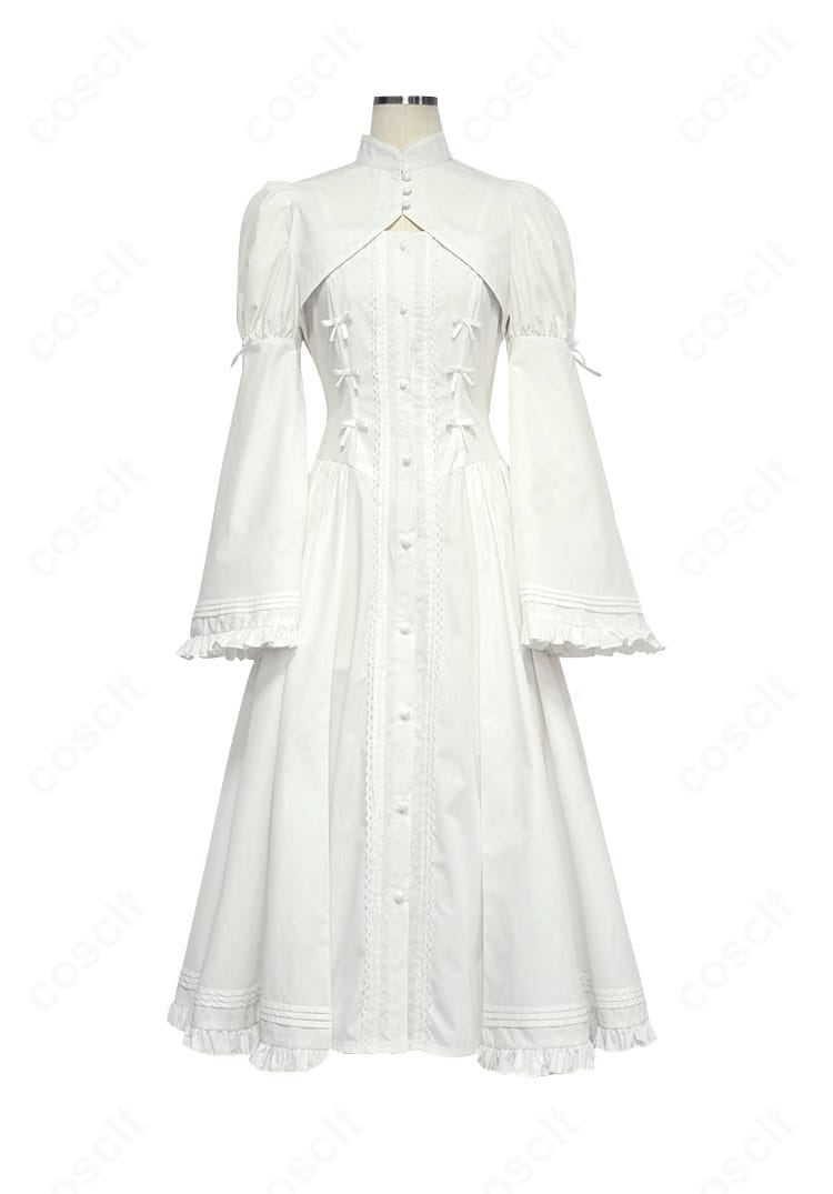 春日野穹 エンディング衣装の胸元装飾ディテール。精緻な刺繍と縫製で上品に仕上げた近接画像