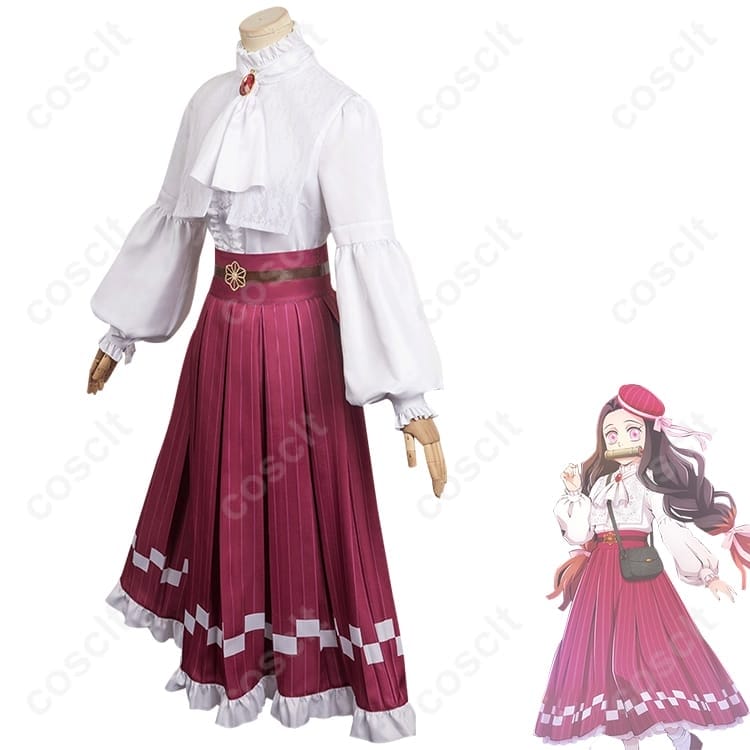 鬼滅の刃 竈門禰豆子 コスプレ衣装｜軽量通気で長時間快適、上品シルエットで高再現 - 2枚目の画像