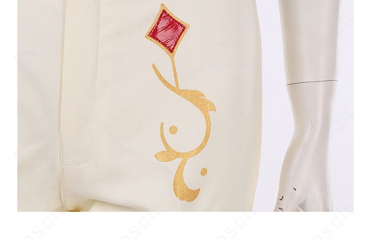 日々樹渉 春雷＊謳歌のテンペスト衣装のパンツ脚部デザイン詳細。スタイリッシュな装飾ラインを強調。