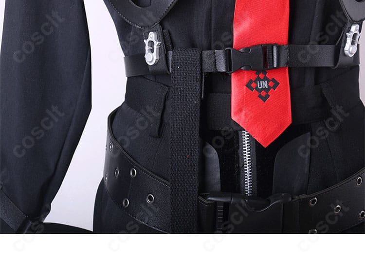 ベスティー衣装 腹部装飾のディテール。精密な装飾でキャラクター性を強調。