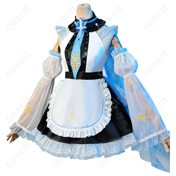 原神 エウルア・ローレンス メイド服同人衣装。上品×通気性で長時間も快適 - 2枚目の画像