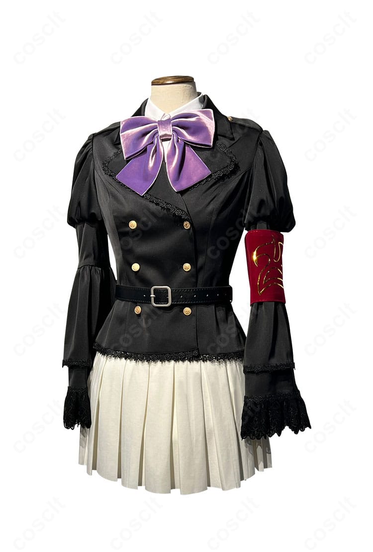 『うみねこのなく頃に』右代宮縁寿のコスプレ衣装・正面全身。高再現の上品なシルエットと落ち着いた色味が特徴で、イベントや撮影に適した仕上がり。