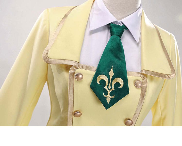 カレン学園制服コスプレ ネクタイ意匠のアップ・結び目と色味の再現