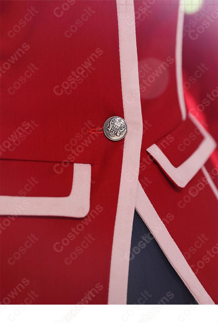 ギルティクラウン 楪いのり コスプレ衣装の前立てボタン配置ディテール