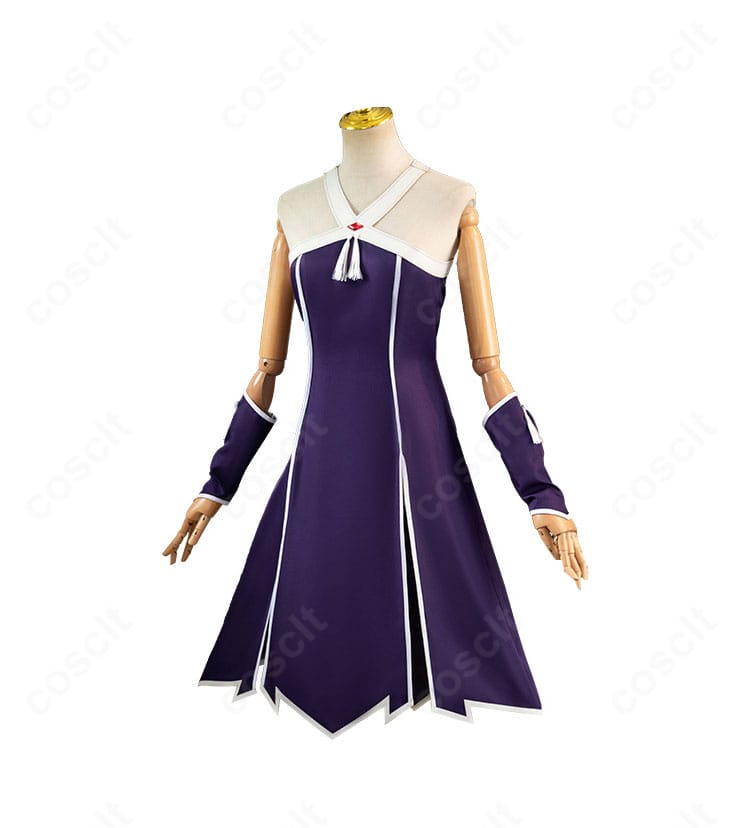 ラオフェン コスプレ衣装 側面ディテール。アームカバーとシルエットのラインが分かる角度で通気性素材の質感を表現