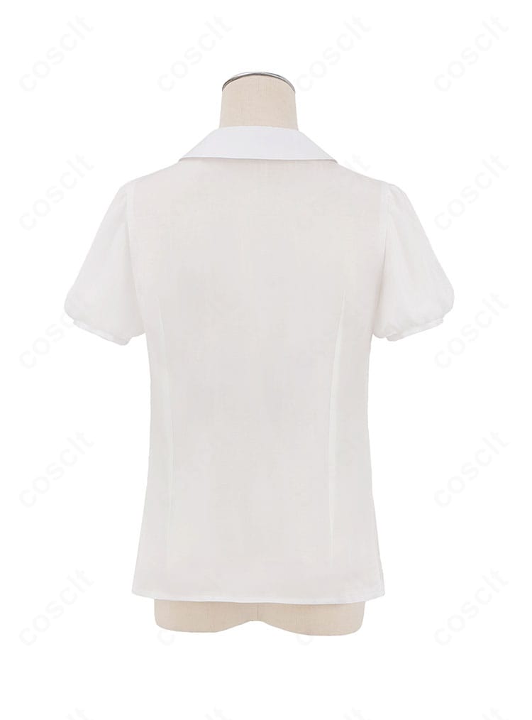 高坂穂乃果 コラボカフェ衣装のインナー半袖シャツ背面ディテール。ヨークや背面のシルエットを示す画像。