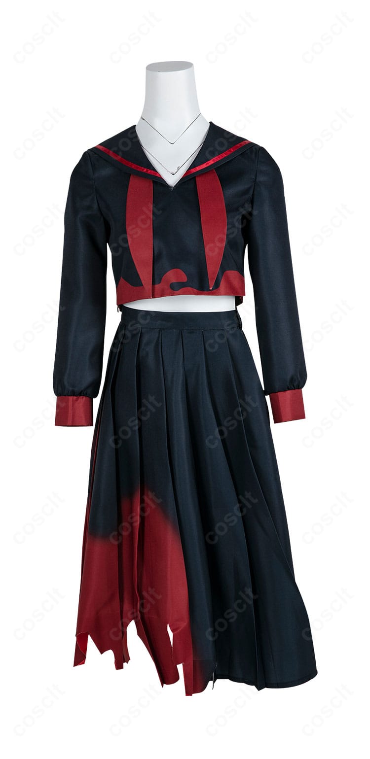 ブルーアーカイブ 剣先ツルギの制服コスプレ衣装 正面全体。配色と襟元の意匠を高再現し、写真映えする仕上がり。