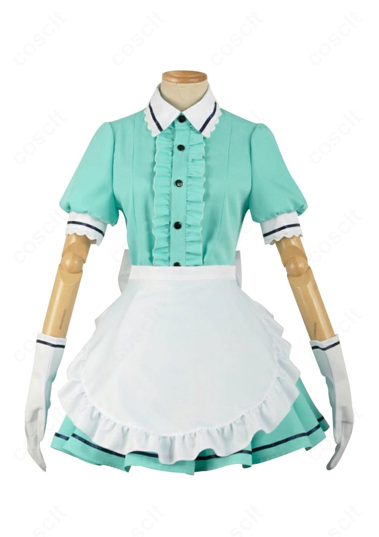 ブレンド・S 神崎ひでり メイド服コスプレの正面全身。襟元とエプロンが映える高再現デザイン。COSCLT提供の6点セット。