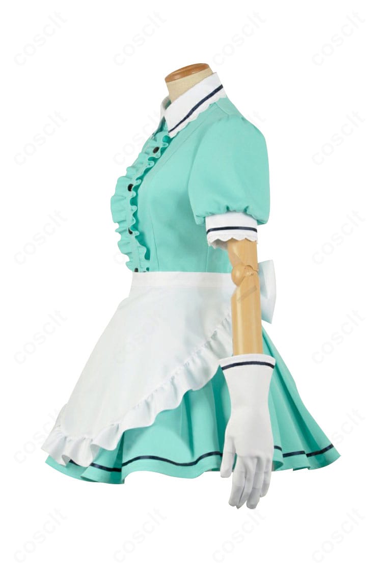 ブレンド・S 神崎ひでり メイド服コスプレの左側面。イベント会場で映えるバランスの良いAライン。