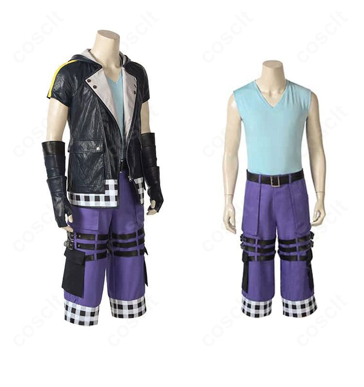 リク通常衣装の側面シルエットとインナーV字ラインのディテール。縫製と切り替え位置が分かる角度。