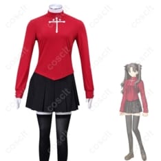 遠坂凛 通常衣装コスプレ 高再現で撮影映え、快適な着用感でイベントに最適 - 1枚目の画像（サムネイル）