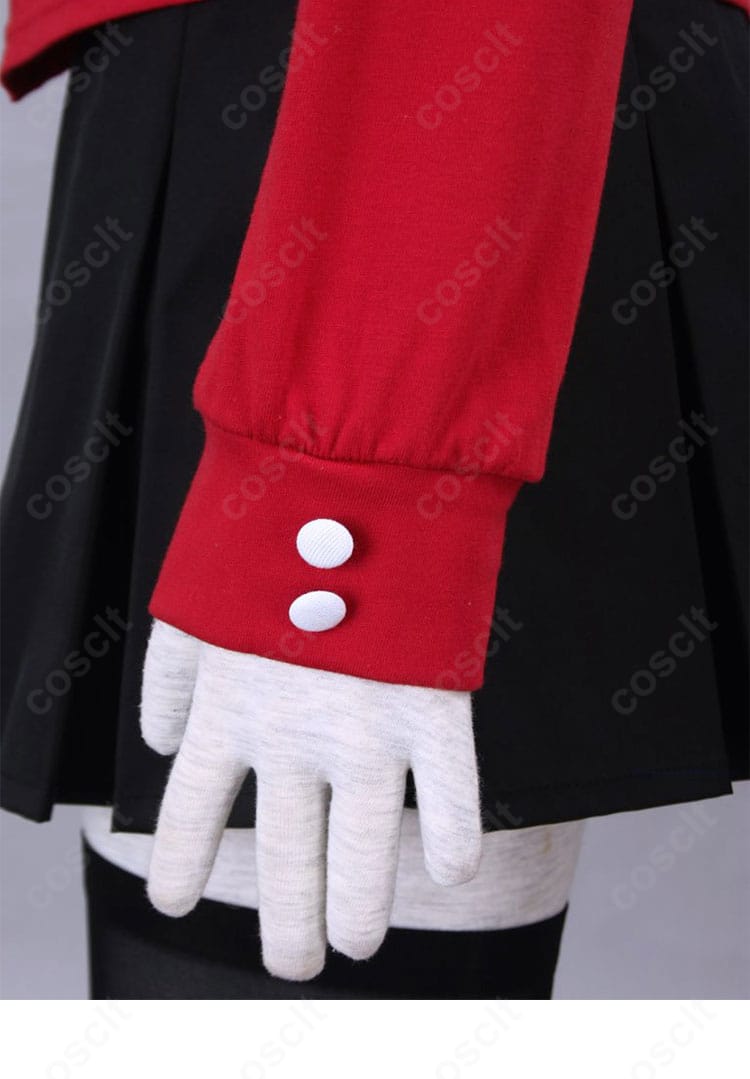 遠坂凛 通常衣装コスプレの袖口ディテール。袖の始末や生地感、縫製の丁寧さがわかる近接写真。