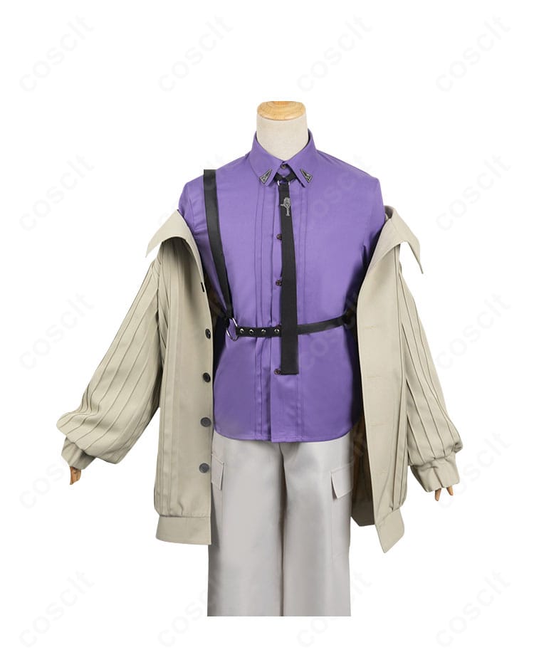 にじさんじ 叶のVVSコスプレ衣装 正面全身。コートとネクタイの配色を忠実再現し、クールなシルエットが映えるデザイン。