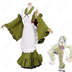 初音ミク 抹茶パフェ衣装 コスプレ 上品可愛いシルエットで高再現、撮影にも最適 - 1枚目の画像（サムネイル）