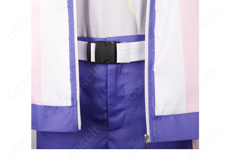 矢戸乃上那由汰 コスプレ衣装 腰部ディテール。ベルト位置と装飾の仕上げ、縫製の補強ポイントが見えるカット。