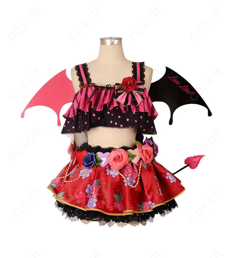 ラブライブ！スクフェス 星空凛 小悪魔編「凛のお願い！」覚醒後コスプレ衣装の正面全体。配色とシルエットが分かるフルセットビュー