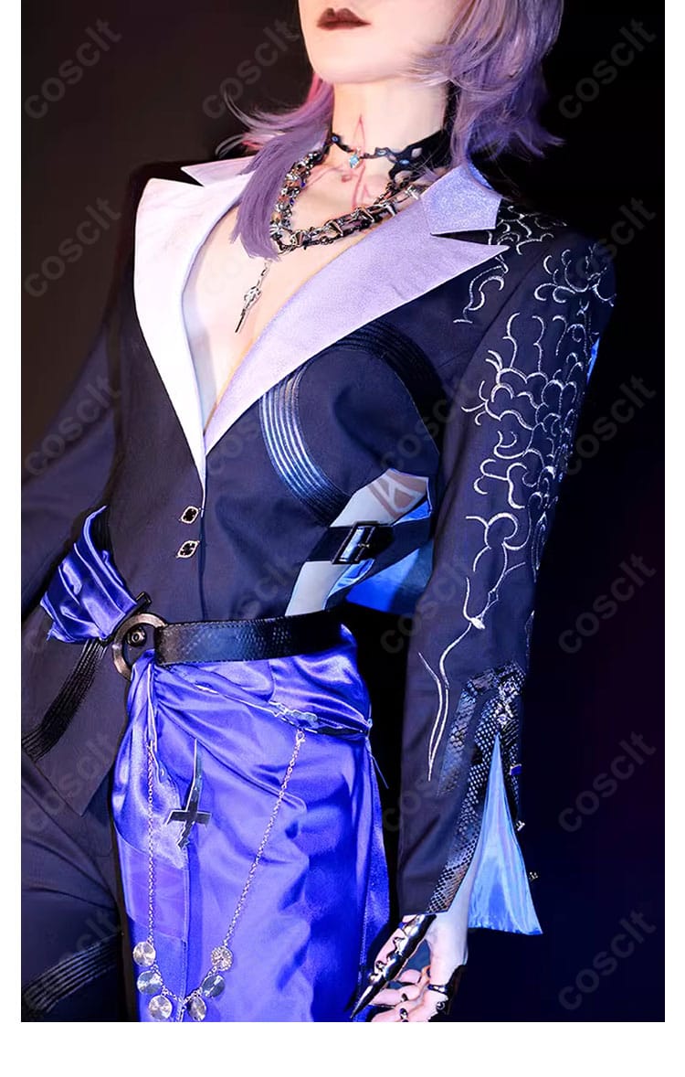 無期迷途 ゾーヤのコスプレ衣装 側面ディテール。縫製の精密さとパーツ配置をクローズアップ。