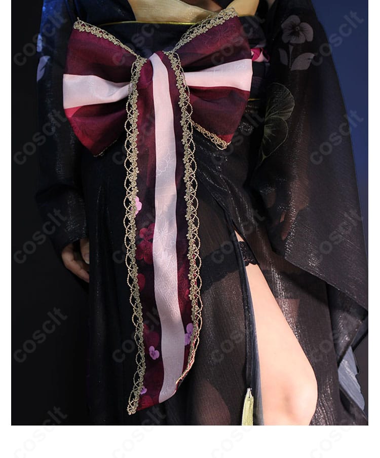 菫「長夜に花」腰部の蝶結び装飾。形の整いと素材の艶感が伝わるクローズアップ。