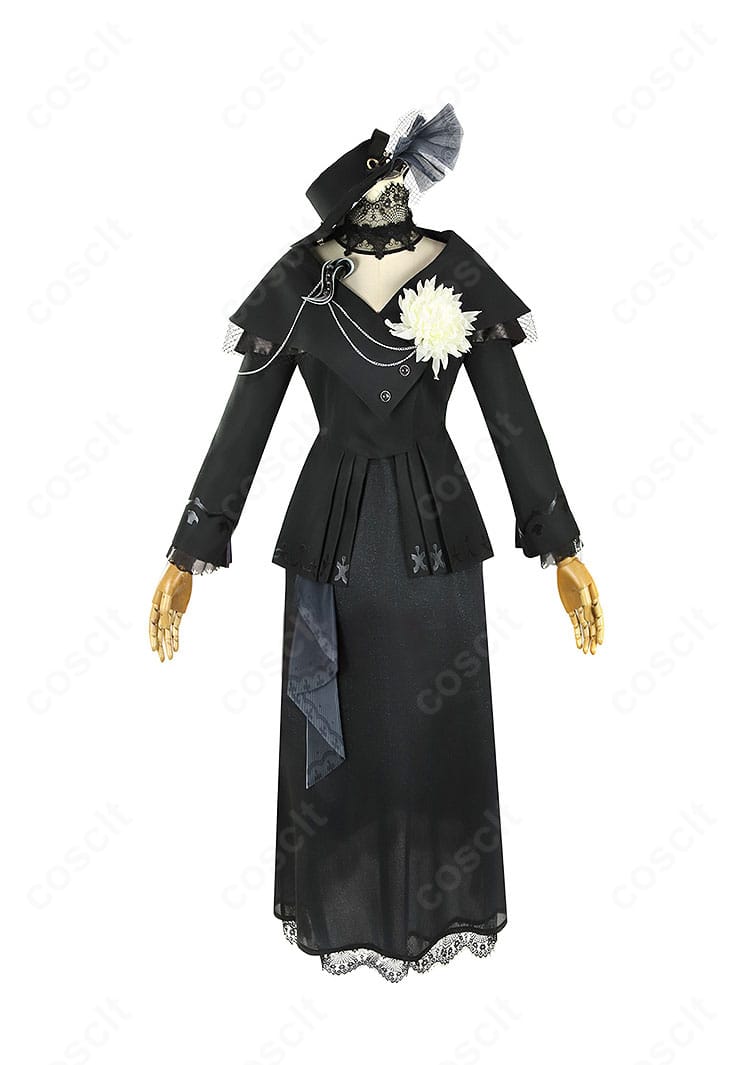 リバース1999 ネクロ・ロギストのコスプレ衣装 正面全体。上品な色味と刺繍が映える高再現デザイン