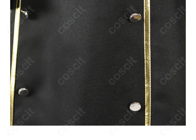 コーンブルメ衣装 襟部分とボタンの細部。繊細な造形でキャラクターらしさを表現。