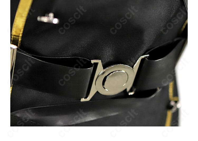 コーンブルメ衣装 腰部の紐飾りクローズアップ。シンプルで存在感のあるアクセントを再現。