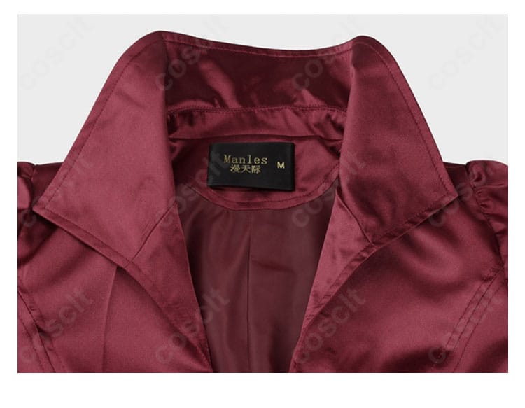 X-MEN ジーン・グレイ コスプレ衣装のネックライン詳細。上品な開きと縫製のフラット仕上げで肌当たりが良い設計