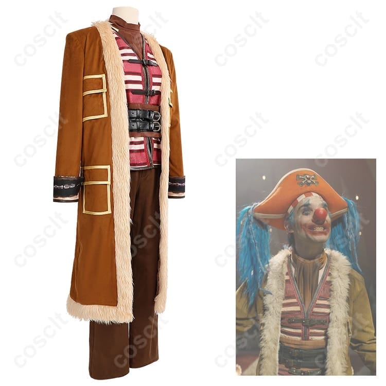 ONE PIECE 千両道化のバギー 実写版コスプレ衣装。高再現で撮影映え、イベント即戦力の豪華セット - 2枚目の画像