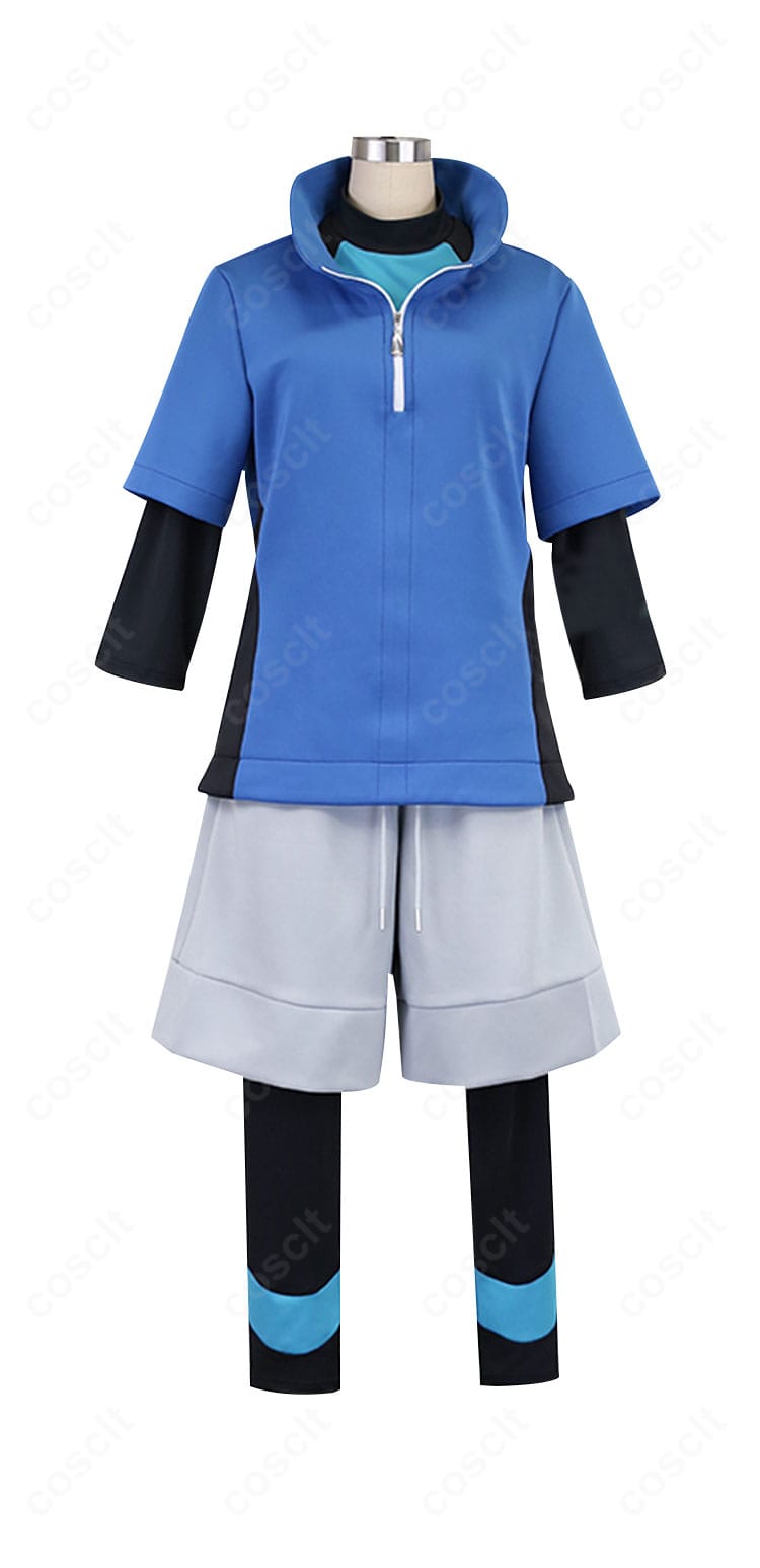 キョウヘイ（ポケットモンスターBW2）通常衣装の正面全身。上着とハーフパンツ＋レギンスの高再現セットが確認できる画像