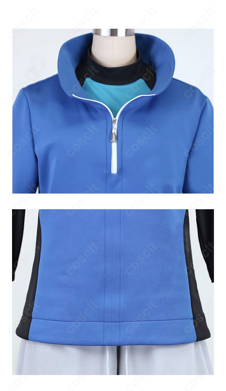 キョウヘイ衣装の上着ディテール。生地感とステッチ、縁取りなど仕立ての品質を示す接写