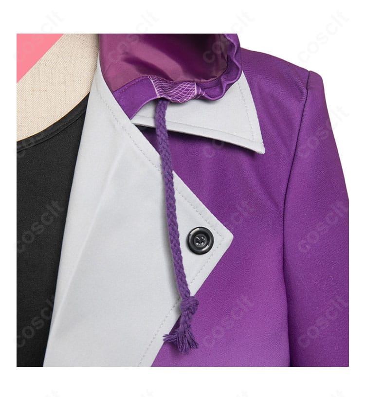 にじさんじ 葛葉 VVS衣装の襟元ディテール。配色切り替えとステッチワークを近接で表現。