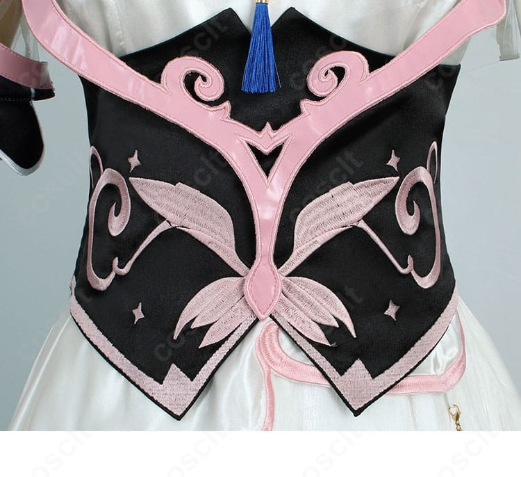 ホロライブ 古石ビジュー衣装 コルセットベルトの詳細。立体成形でウエストラインを美しく強調。