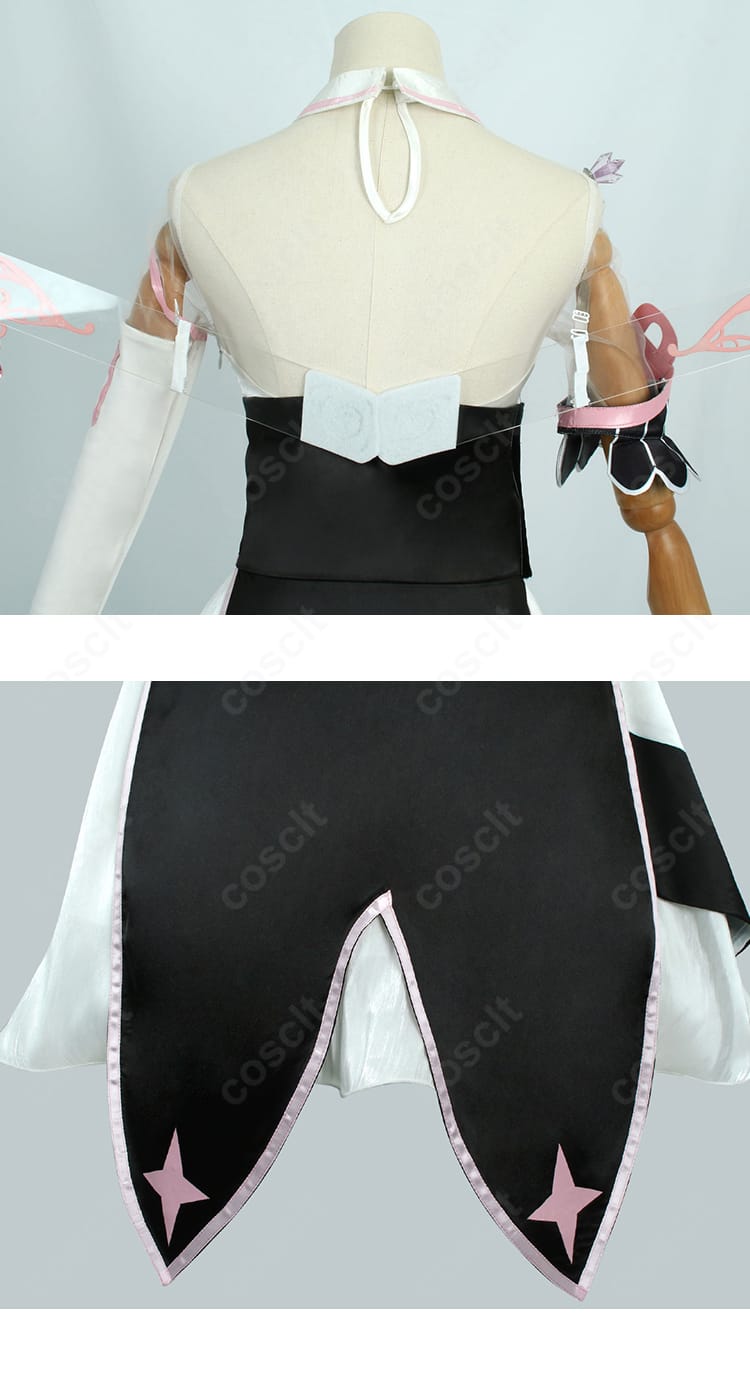 ホロライブ 古石ビジュー衣装 背中ディテール。翼のバランスと装飾配置が立体感を強調。