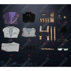 パス・トゥ・ノーウェア マチルダ 灰色礼服コスプレ 高再現で軽やか、イベント撮影に最適 - 7枚目の画像（サムネイル）