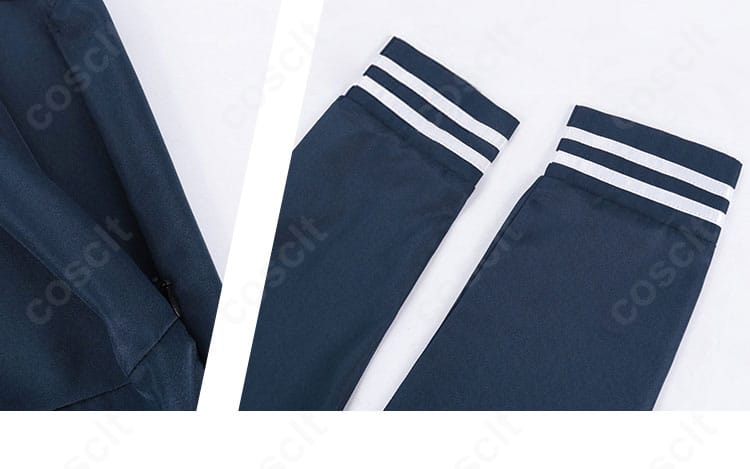 袖口のラインとカフス形状のディテール