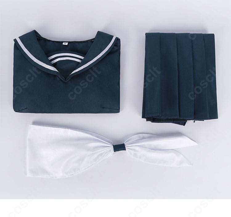 セット内容(トップス・スカート・スカーフ)のフラット展示画像