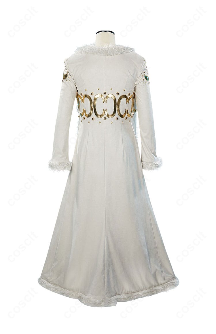 ワンピース・オン・アイス版ニコ・ロビン衣装の背面。コート裾の落ち感や装飾の作り込みを確認できる画像