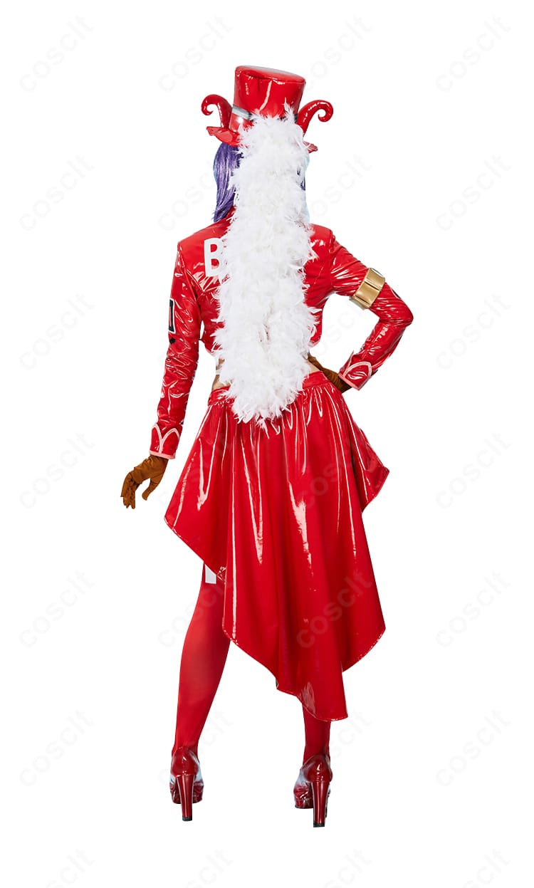 ベロ・ベティ 東軍軍隊長コスプレの背面。背面ファスナーと裾のラインを確認できる詳細。