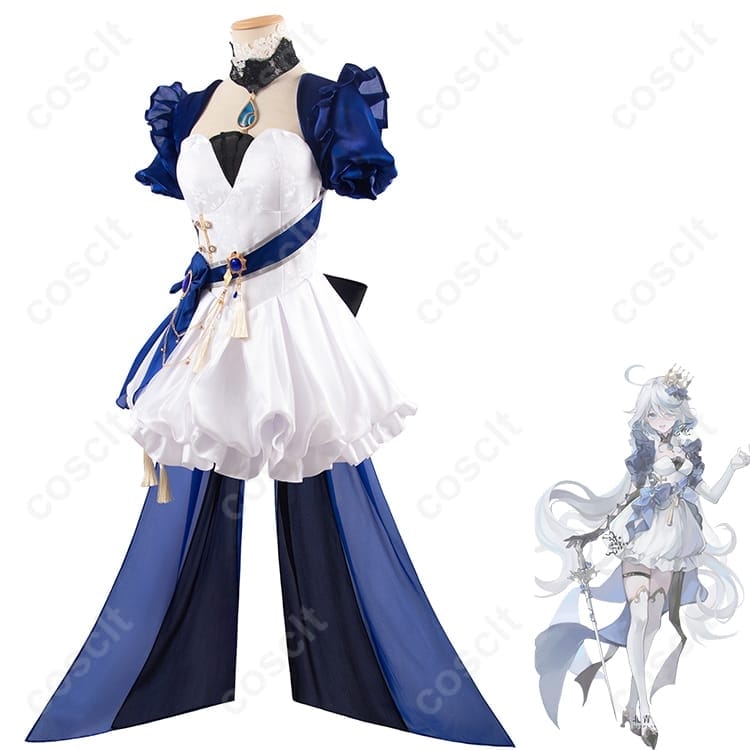 原神 フリーナ 水色アリス同人ドレス。軽やかで上品、撮影映えする高再現セット - 2枚目の画像