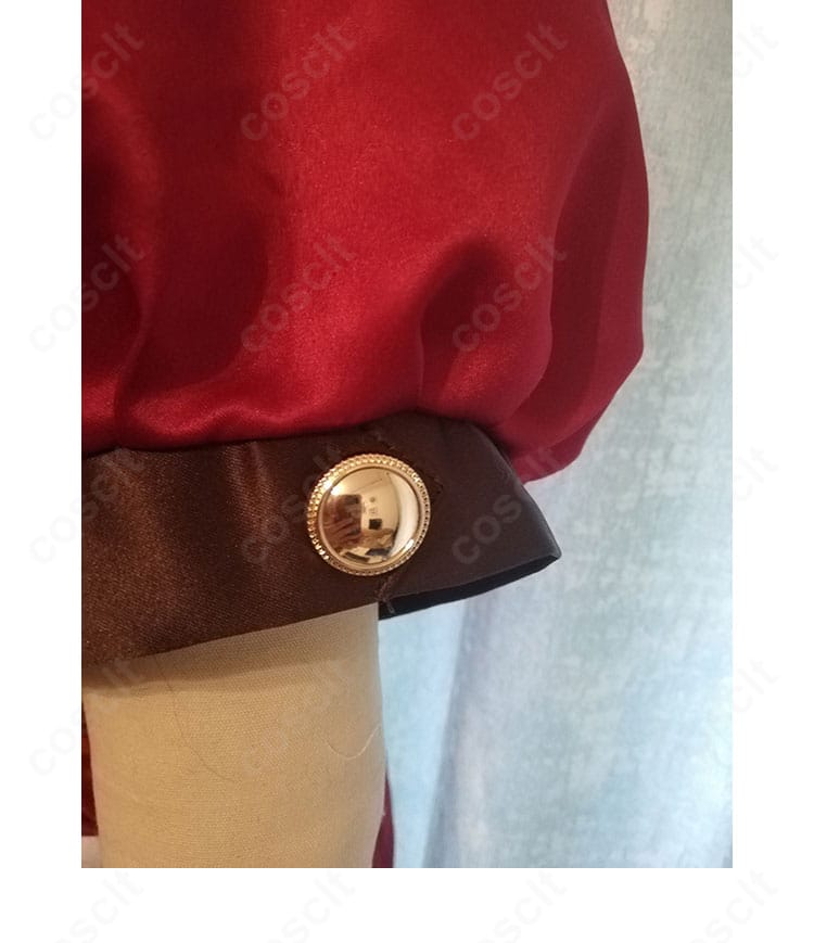 姫川友紀コスプレ衣装・袖口装飾のアップ。縁取りと小パーツの質感を丁寧に表現。